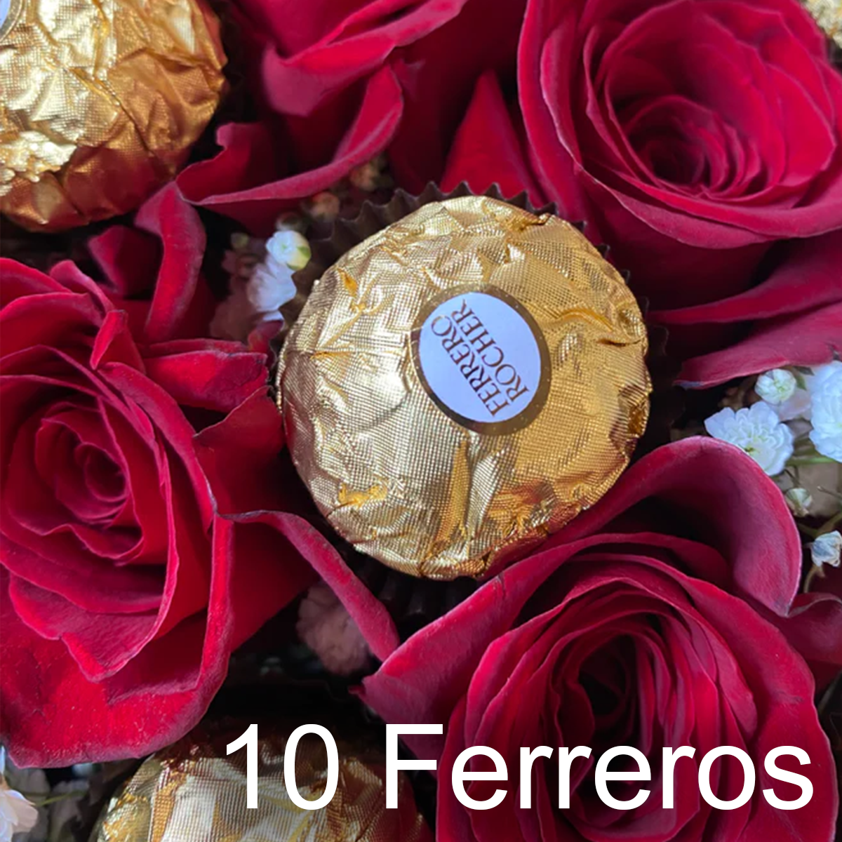 10 Ferrero Rocher en Arreglo