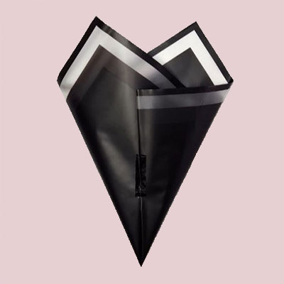Papel Negro Borde Transp